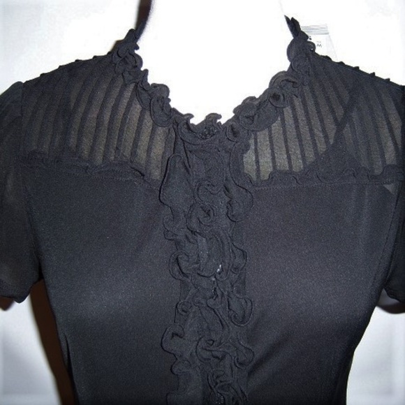 NWT The LIMITED Button-down Ruffled Front Top - Picture 3 of 6